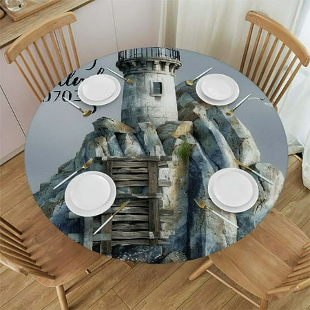 Palnkart Lighthouse Rock Round Table Cover Stain Resistant Washable Indoor Outdoor Tablecloth Kitchen Dining Wedding Parties 100% Polyester Fiber 42-46
Palnkart Lighthouse Rock Round Table Cover Stain Resistant Washable Indoor Outdoor Tablecloth Kitchen Dining Wedding Parties 100% Polyester Fiber 42-46