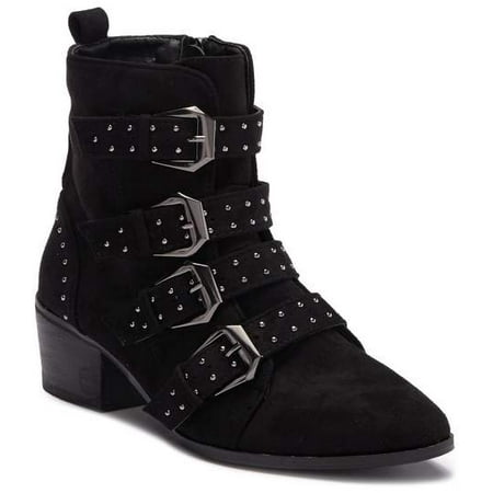 

CATHERINE MALANDRINO Patsy Multi-Strap Buckle Boot Black Ultra Suede - 9