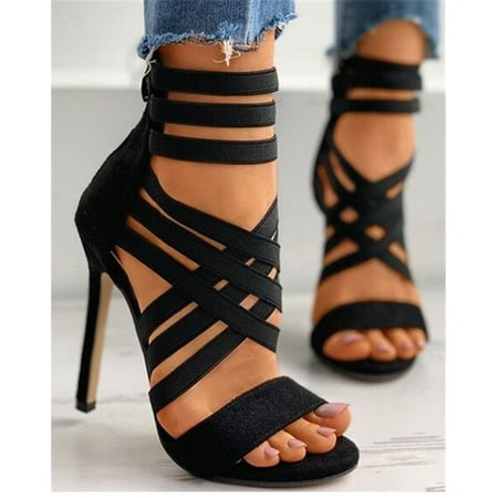 Women s Cross Elastic Strap Heel Open Toe Dress Sandal Zipper Closure Party Wedding Fashion Shoes
Women s Cross Elastic Strap Heel Open Toe Dress Sandal Zipper Closure Party Wedding Fashion Shoes