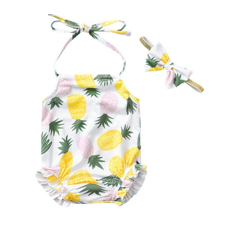 Infant Baby Girls Clothes Baby Girls One-piece Swimsuit 6-12 Months Girls Sleeveless Halter Swimwear White 
Infant Baby Girls Clothes Baby Girls One-piece Swimsuit 6-12 Months Girls Sleeveless Halter Swimwear White
