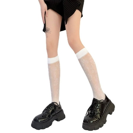 Women French Lolita Lace Knee High Socks Harajuku Vintage Rose Floral Jacquard Patterned Sheer Mesh Thin Calf Stockings
Women French Lolita Lace Knee High Socks Harajuku Vintage Rose Floral Jacquard Patterned Sheer Mesh Thin Calf Stockings