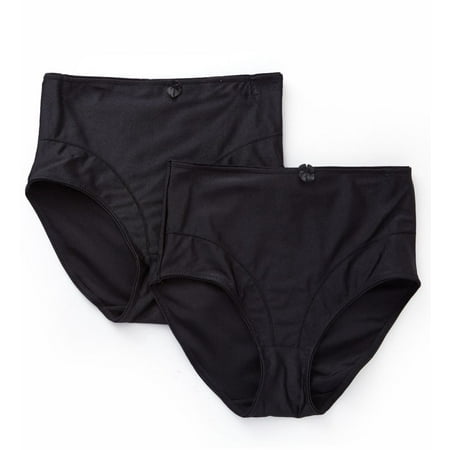 Women s Exquisite Form 070402A Basic Shaper Brief Panty - 2 Pack (Black XL)