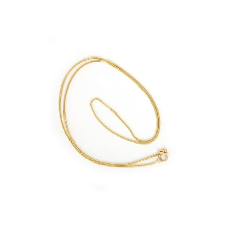 14k Yellow or White Gold 0.8mm Square Wheat Foxtail Chain Necklace, 16 18 20