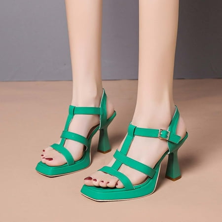 DAETIROS Girls Sandals- Daily Hollow Rome Chunky heel Summer 0pen Toe Womens Sandals Green Size 5.5
DAETIROS Girls Sandals- Daily Hollow Rome Chunky heel Summer 0pen Toe Womens Sandals Green Size 5.5