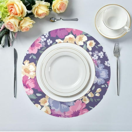 Hidove Flower Round Placemats 6pcs Non Slip Heat Resistant Washable Table Mats for Kitchen Dining Table Decoration 15.4
Hidove Flower Round Placemats 6pcs Non Slip Heat Resistant Washable Table Mats for Kitchen Dining Table Decoration 15.4