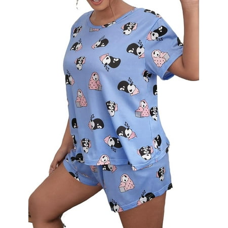 Cute Cartoon Round Neck Short Sets Short Sleeve Blue Plus Size Pajama Sets (Women s)
Cute Cartoon Round Neck Short Sets Short Sleeve Blue Plus Size Pajama Sets (Women s)