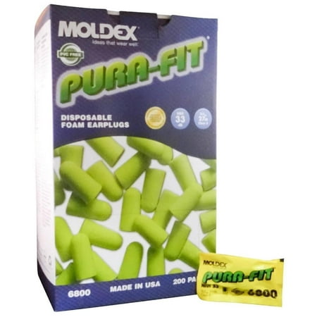 Pura-Fit Disposable Soft Foam EarPlugs NRR 33 w/o Cord 400 Pairs By Moldex
Pura-Fit Disposable Soft Foam EarPlugs NRR 33 w/o Cord 400 Pairs By Moldex