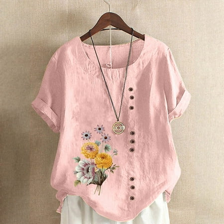 Fatuov Casual Tops for Women Round Neck New Fashion for 2023 Short Sleeve Corset Tops for Women Casual T-shirts Blouses on Clearance Pink M
Fatuov Casual Tops for Women Round Neck New Fashion for 2023 Short Sleeve Corset Tops for Women Casual T-shirts Blouses on Clearance Pink M