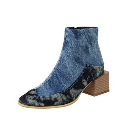 Boots Clearance Hvyes Women s Winter Square Toe Serpentine Leather Stitching High Heel Zipper Ankle Boots
Boots Clearance Hvyes Women s Winter Square Toe Serpentine Leather Stitching High Heel Zipper Ankle Boots
