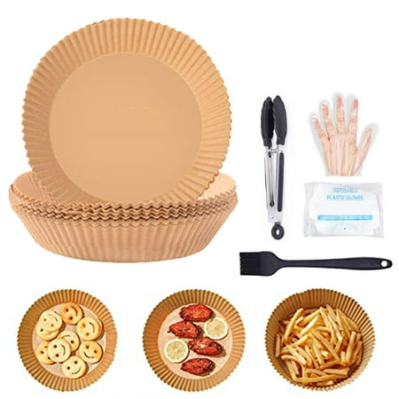 Viugreum 50pcs Air Fryer Parchment Paper Set | Square Round Air Fryers Liners Kit with Clip Tong | Waterproof Oil Resistant Airfryer Pad for Baking Grilling Frying Roasting Microwave
Viugreum 50pcs Air Fryer Parchment Paper Set | Square Round Air Fryers Liners Kit with Clip Tong | Waterproof Oil Resistant Airfryer Pad for Baking Grilling Frying Roasting Microwave