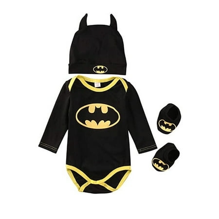 Loliuicca Newborn Infant Baby Boy Batman Cotton Romper Shoes Hat Clothes Outfit Set
Loliuicca Newborn Infant Baby Boy Batman Cotton Romper Shoes Hat Clothes Outfit Set