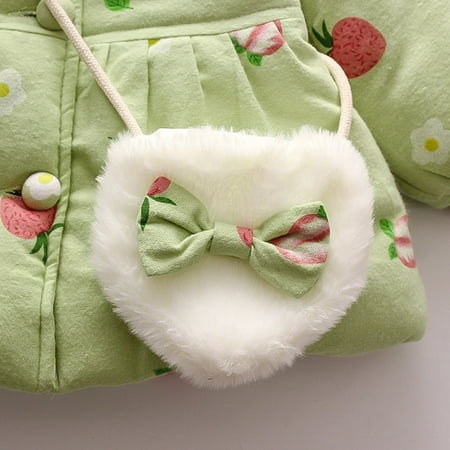 Cathalem Kid Apparel Fleece Jacket+Bag Windproof Toddler Baby Thicken Girls Warm Coat Hooded Winter Toddler Girls Winter Coats 2t Coat Green 12-18 Months
Cathalem Kid Apparel Fleece Jacket+Bag Windproof Toddler Baby Thicken Girls Warm Coat Hooded Winter Toddler Girls Winter Coats 2t Coat Green 12-18 Months