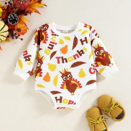 GYRATEDREAM 0-18M Baby Thanksgiving Outfit Girl Boy Pumpkin Romper Long Sleeve Onesie Fall Thanksgiving Baby Clothes
GYRATEDREAM 0-18M Baby Thanksgiving Outfit Girl Boy Pumpkin Romper Long Sleeve Onesie Fall Thanksgiving Baby Clothes