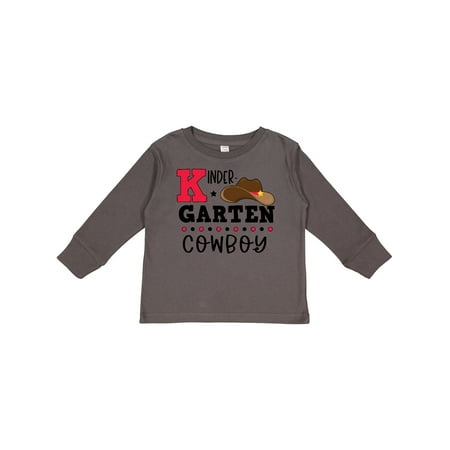 Inktastic Kindergarten Cowboy with Cowboy Hat Gift Toddler Boy Girl Long Sleeve T-Shirt