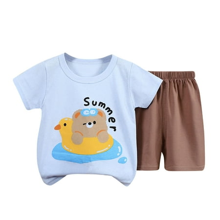 Fengyings Clearance Toddler Girls Boys Summer Cute Set Printed T-Shirt Top and Elastic Waist Shorts Set with Side Pockets Pajamas Loungewear Leisure Suit
Fengyings Clearance Toddler Girls Boys Summer Cute Set Printed T-Shirt Top and Elastic Waist Shorts Set with Side Pockets Pajamas Loungewear Leisure Suit