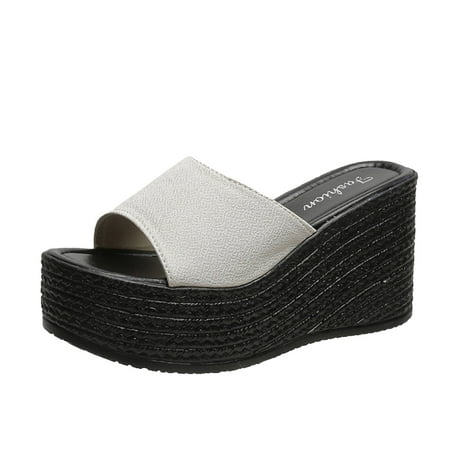 Sandals Women Heels Fashion Summer Sandals Wedge Heel Thick Sole Fish Mouth Solid Color Multicolor Casual Slipper Shoes For Women Sandals
Sandals Women Heels Fashion Summer Sandals Wedge Heel Thick Sole Fish Mouth Solid Color Multicolor Casual Slipper Shoes For Women Sandals