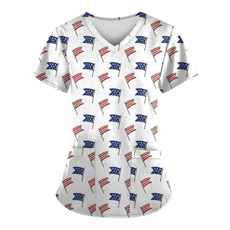 Sksloeg Scrub Tops Women Patriotic 4th Of July American Flag Star Pattern Scrub Tops V-Neck Independence Day T Shirts Workwear Nurse Uniform Tee with Pockets Dark Blue XXXXXL
Sksloeg Scrub Tops Women Patriotic 4th Of July American Flag Star Pattern Scrub Tops V-Neck Independence Day T Shirts Workwear Nurse Uniform Tee with Pockets Dark Blue XXXXXL