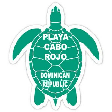 Playa Cabo Rojo Dominican Republic 4 Green Turtle Shape Magnet