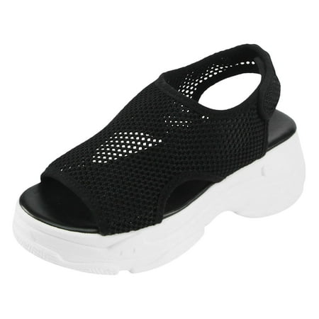 YUHAOTIN Female Sandals Women Fashion Heels Summer Thick Sole Mesh Sponge Cake Sole Fashionable Casual Hollow Fish Mouth Sandals Cute Sandals for Women Dressy Wide Feet Fit Flops Sandals for Women
YUHAOTIN Female Sandals Women Fashion Heels Summer Thick Sole Mesh Sponge Cake Sole Fashionable Casual Hollow Fish Mouth Sandals Cute Sandals for Women Dressy Wide Feet Fit Flops Sandals for Women
