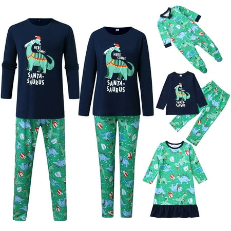 Christmas Family Matching Dinosaur Print Blouse Tops And Pants Family Clothes Pajamas 
Christmas Family Matching Dinosaur Print Blouse Tops And Pants Family Clothes Pajamas