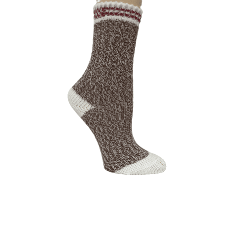 World s Softest - Mouse Creek Collection County Line Ragg Crew Brown Rugby Child