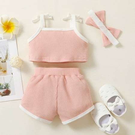 TOWED22 Girls Clothes Outfits Baby Girl Outfits Short Sleeve Letter Printed T-Shirt Tops Triangle Shorts Headband 3Pcs Clothes Set Pink
TOWED22 Girls Clothes Outfits Baby Girl Outfits Short Sleeve Letter Printed T-Shirt Tops Triangle Shorts Headband 3Pcs Clothes Set Pink