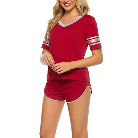 Monfince Women Pajamas Set Two Piece Short Sleeve T Shirt Top Shorts PJs Loungewear Leisure Comfy Sleepwear
Monfince Women Pajamas Set Two Piece Short Sleeve T Shirt Top Shorts PJs Loungewear Leisure Comfy Sleepwear