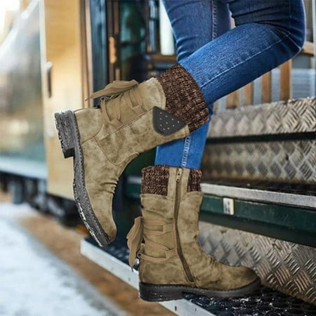 Women Casual Vintage Womens Short Boots Snow Retro Mid-Calf Boots Lace Snow Leopard Boots for Women Up Thick Heels Shoes
Women Casual Vintage Womens Short Boots Snow Retro Mid-Calf Boots Lace Snow Leopard Boots for Women Up Thick Heels Shoes
