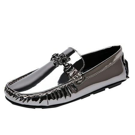 Women‘s Metal Decor Flat Loafers Solid Color Patent Leather Comfortable Slip On Shoes Casual Driver Walking Shoes
Women‘s Metal Decor Flat Loafers Solid Color Patent Leather Comfortable Slip On Shoes Casual Driver Walking Shoes