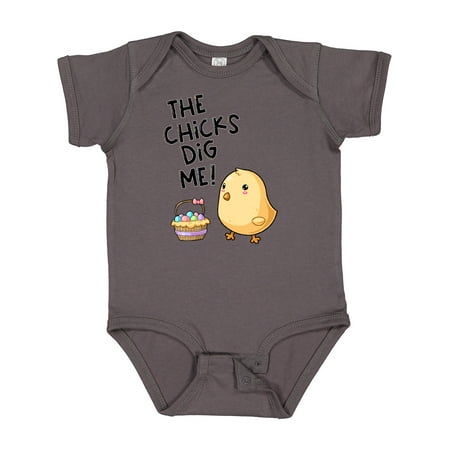 Inktastic The Chicks Dig Me Easter Baby Chick with Basket and Eggs Gift Baby Boy or Baby Girl Bodysuit
Inktastic The Chicks Dig Me Easter Baby Chick with Basket and Eggs Gift Baby Boy or Baby Girl Bodysuit