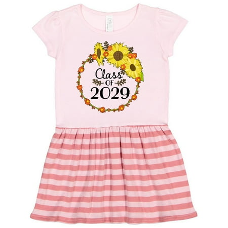 Inktastic Class of 2029 Sunflower Wreath Gift Toddler Girl Dress