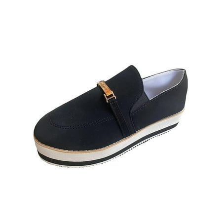 GENILU Women s Lightweight Breathable Flats Platform Loafers Work Round Toe Walking Shoes Black 7.5
GENILU Women s Lightweight Breathable Flats Platform Loafers Work Round Toe Walking Shoes Black 7.5
