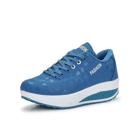 Fangasis Womens Wedge Shoes Lace Up Walking Shoe Platform Sneakers Women Trainers Outdoor Non-Slip Round Toe Fashion Sneaker Blue 5
Fangasis Womens Wedge Shoes Lace Up Walking Shoe Platform Sneakers Women Trainers Outdoor Non-Slip Round Toe Fashion Sneaker Blue 5