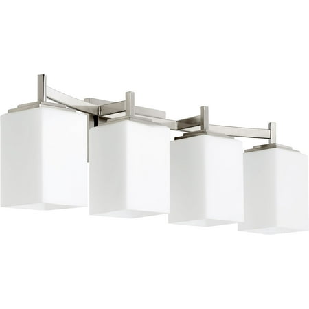 Bathroom Vanity 4 Light With Satin Nickel Finish Medium Base Bulbs 28 inch 400 Watts
Bathroom Vanity 4 Light With Satin Nickel Finish Medium Base Bulbs 28 inch 400 Watts