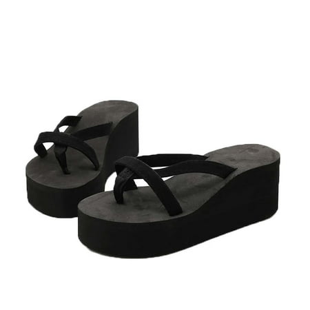 Wirdiell Women s Solid Color Beach Flip-Flops High-Heeled Wedge With Thick-Legged Sandals
Wirdiell Women s Solid Color Beach Flip-Flops High-Heeled Wedge With Thick-Legged Sandals