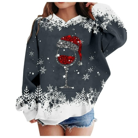 Girls Sweatshirt Christmas Fashion Long Sleeve Cup Print Loose Hooded Hoodies Girls Hoodie Grey 130
Girls Sweatshirt Christmas Fashion Long Sleeve Cup Print Loose Hooded Hoodies Girls Hoodie Grey 130