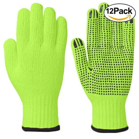 Wideskall High Visibiliby Large Cotton PVC Dots Grip String Knit Safety Work Gloves 12 Pairs
Wideskall High Visibiliby Large Cotton PVC Dots Grip String Knit Safety Work Gloves 12 Pairs