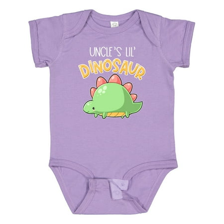 Inktastic Uncle s Lil Dinosaur with Cute Stegosaurus Gift Baby Boy or Baby Girl Bodysuit