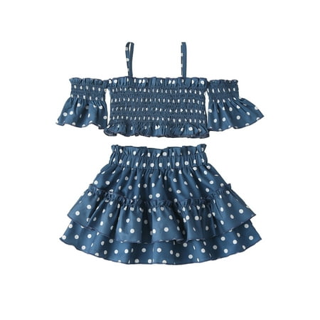 Gwiyeopda Toddler Baby Girl Off-Shoulder Pleated Polka Dot Print Short Top+Layered Skirt
Gwiyeopda Toddler Baby Girl Off-Shoulder Pleated Polka Dot Print Short Top+Layered Skirt