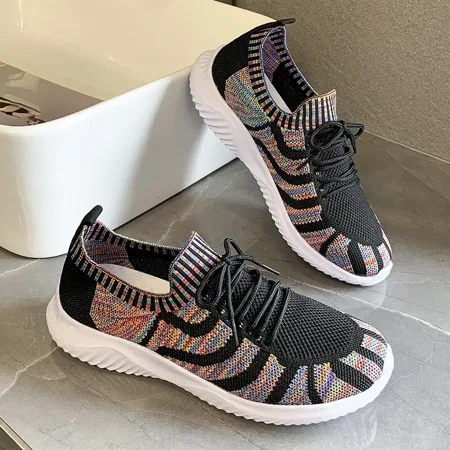 Outdoor Soft Sole Flying Woven Sneakers Breathable Lace-Up Running Shoes Women‘s Footwear
Outdoor Soft Sole Flying Woven Sneakers Breathable Lace-Up Running Shoes Women‘s Footwear