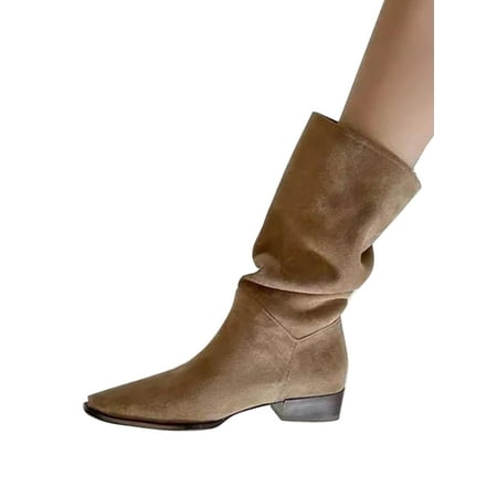 Avamo Ladies Comfort Slouchy Mid Calf Boots Chunky Pointed Toe Boot Work Non Slip Faux Suede Winter Shoes Brown 7.5
Avamo Ladies Comfort Slouchy Mid Calf Boots Chunky Pointed Toe Boot Work Non Slip Faux Suede Winter Shoes Brown 7.5