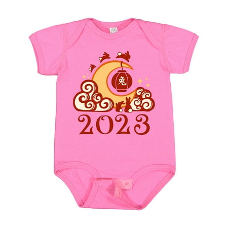 Inktastic 2023 Chinese New Year Rabbit Gift Baby Boy or Baby Girl Bodysuit