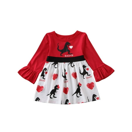 Inevnen Toddler Girls Cotton Long Sleeve Casual Dresses Baby Girls Dinosaur Swing Dress
Inevnen Toddler Girls Cotton Long Sleeve Casual Dresses Baby Girls Dinosaur Swing Dress