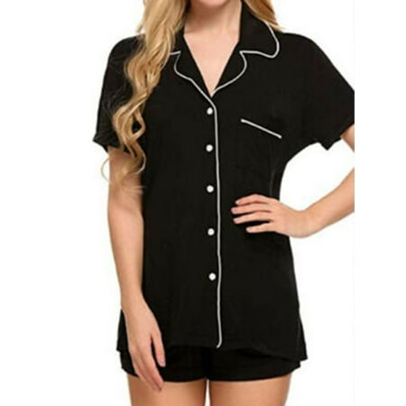 EYIIYE Women Girls Summer Pajamas 2Pcs Set Short Cotton Short Sleeve Sleepwear Pajamas with Buttons S-2XL
EYIIYE Women Girls Summer Pajamas 2Pcs Set Short Cotton Short Sleeve Sleepwear Pajamas with Buttons S-2XL