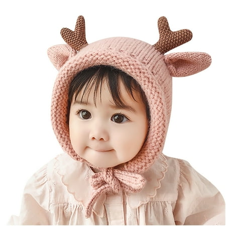 YWDJ Kids Winter Earmuff With Cashmere Fisherman Hat Warm Hat Pink 44-48cm