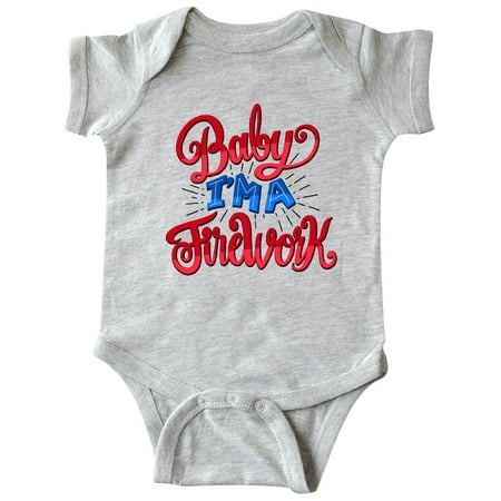 Inktastic Baby Im a Firework Hand Lettered Gift Baby Boy or Baby Girl Bodysuit