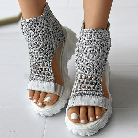 YOUSNH Ladies Shoes Thick Sole Fish Mouth Sandals Fashion Casual Comfortable Soft Outdoor Beach sandals for Women Grey 6.5(37)
YOUSNH Ladies Shoes Thick Sole Fish Mouth Sandals Fashion Casual Comfortable Soft Outdoor Beach sandals for Women Grey 6.5(37)