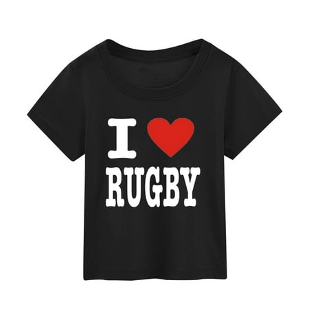 Hbdhejl Girls Tees Football Fans Sports Gift Tops Summer Kids Character Football Letter Printing Short Sleeve Out Wear T Shirt Boy Rugby Shirt Tee 2-3 Years
Hbdhejl Girls Tees Football Fans Sports Gift Tops Summer Kids Character Football Letter Printing Short Sleeve Out Wear T Shirt Boy Rugby Shirt Tee 2-3 Years