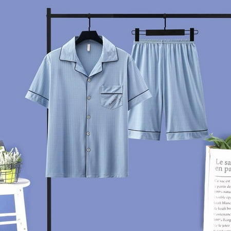 PIKADINGNIS OverSize Sleepwear Short Sleeve Spring Summer Cotton Pajamas Sets Short Pant Comfortable Male Pyjama Set Loose Leisure Outwear
PIKADINGNIS OverSize Sleepwear Short Sleeve Spring Summer Cotton Pajamas Sets Short Pant Comfortable Male Pyjama Set Loose Leisure Outwear
