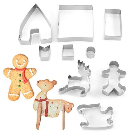 Sofullue 9 Types Christmas Cookie Cutters Moulds Stainless Steel Baking Utensils Snowman Reindeer 3D Cartoon Fondant Cake Mold
Sofullue 9 Types Christmas Cookie Cutters Moulds Stainless Steel Baking Utensils Snowman Reindeer 3D Cartoon Fondant Cake Mold